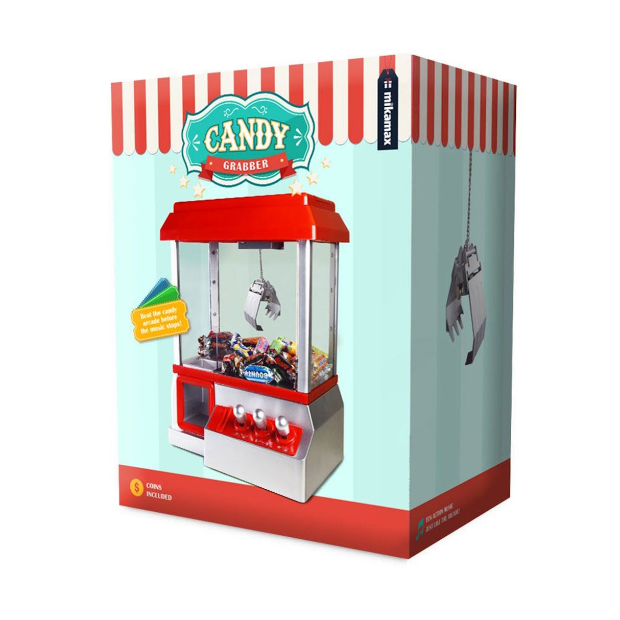 Spielzeug Süßigkeitenautomat Arcade Greifmaschine mit Münzen Candy Grabber