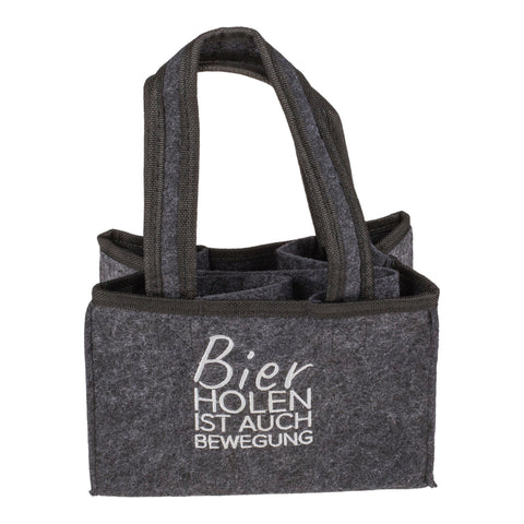 Bier holen ist auch Bewegung Getränke Tragetasche für 6 Flaschen