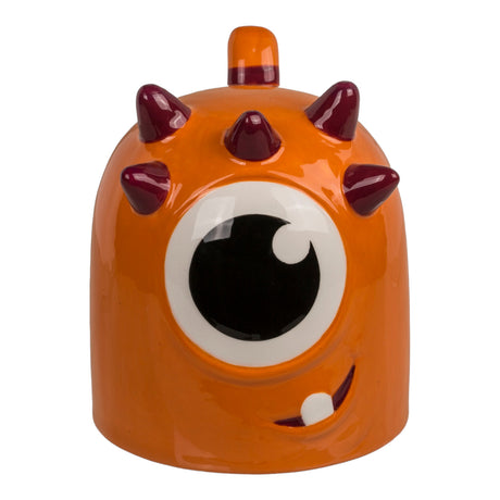 Oranges Monster Kopfüber Kaffeebecher Monstertasse für Kinder aus Keramik