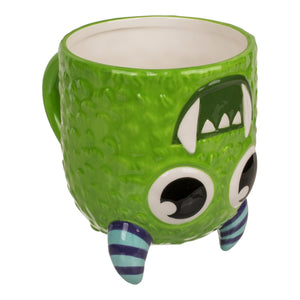 Grünes Monster kopfüber Kaffeebecher Kindertasse aus Keramik