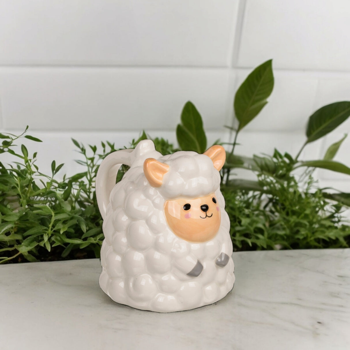 Schaf kopfüber Kaffeebecher Bauernhoftiere Tasse aus Keramik