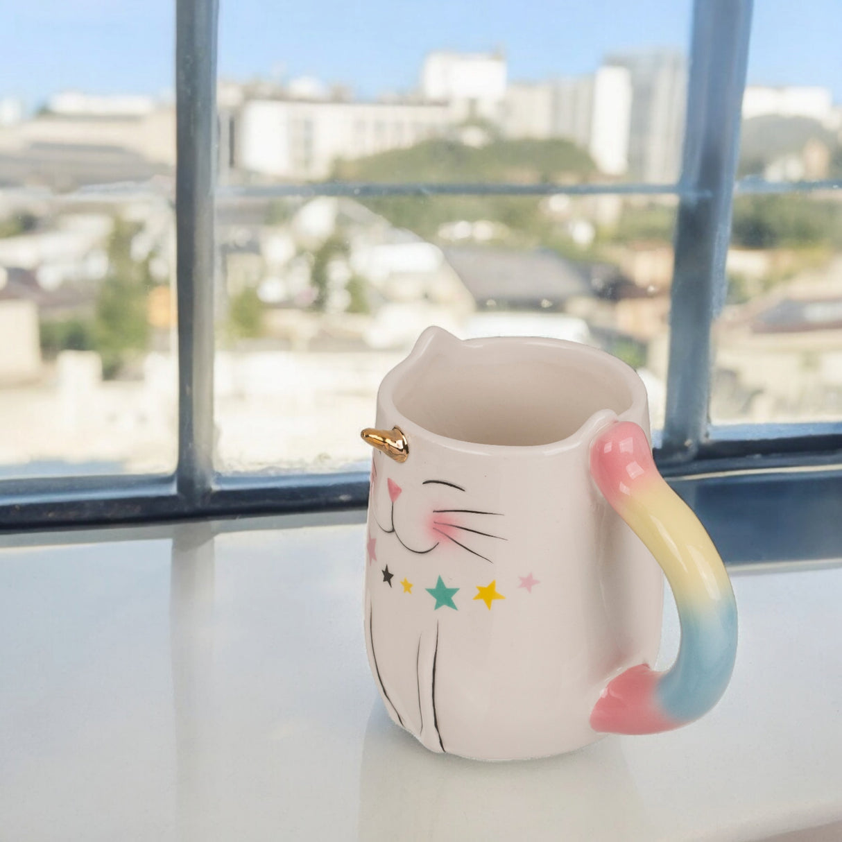 Einhorn-Katze Kaffeebecher Einhorn Geschenke für Mädchen Unicorn Tasse aus Keramik