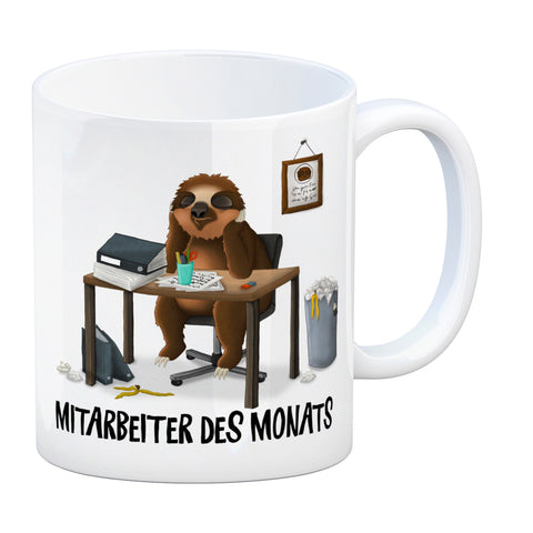 Mitarbeiter des Monats Faultier Kaffeebecher