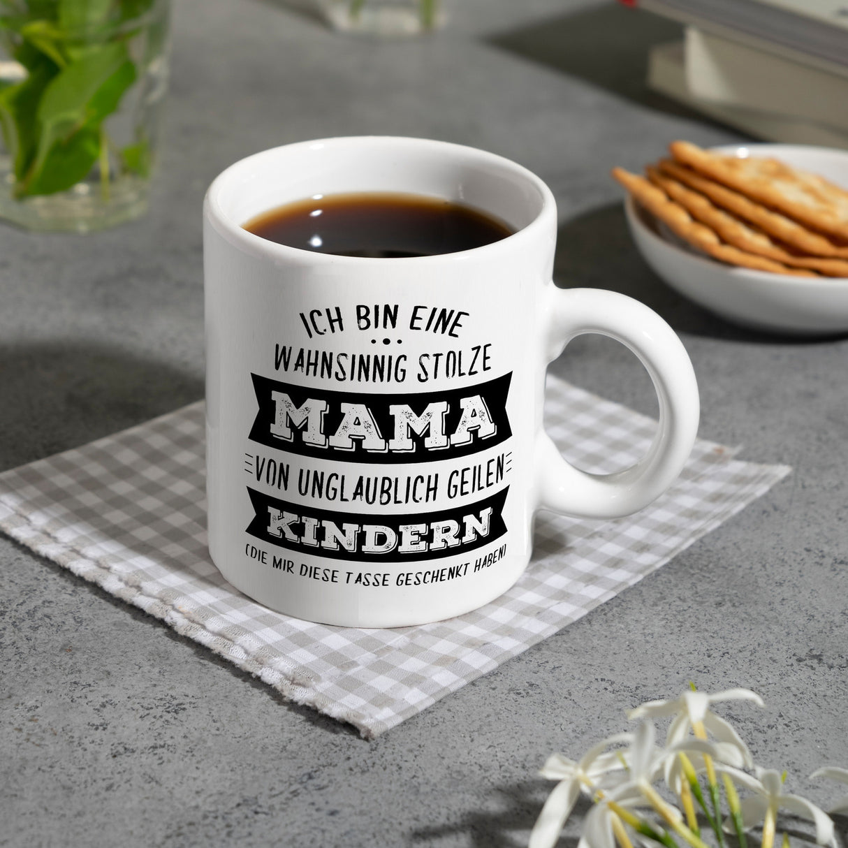 Ich bin eine wahnsinnig stolze Mama Kaffeebecher mit lustigem Spruch