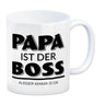 Papa ist der Boss. Außer Mama ist da Kaffeebecher