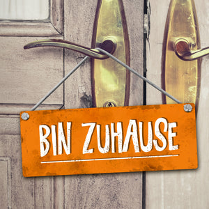 Bin shoppen - Bin Zuhause Wendeschild mit Kordel