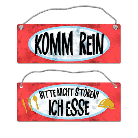 Bitte nicht stören - ich esse Wendeschild mit Kordel