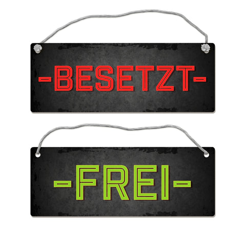 Besetzt - Frei Wendeschild mit Kordel
