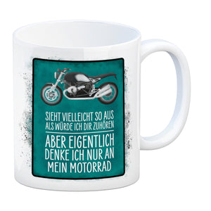Ich denke nur an mein Motorrad Kaffeebecher