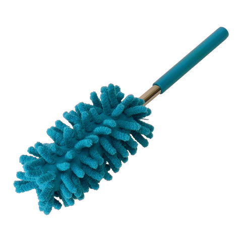 Staubwedel mit Teleskopstiel in blau