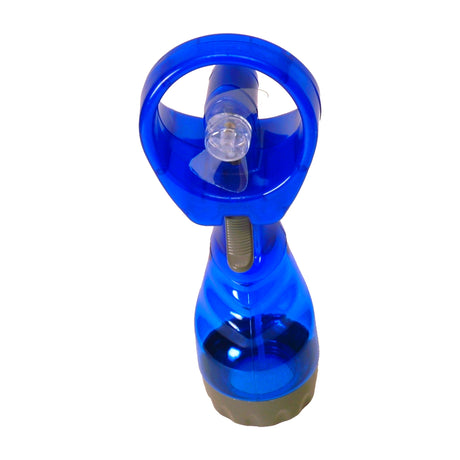 Tisch Ventilator mit Sprühflasche in blau