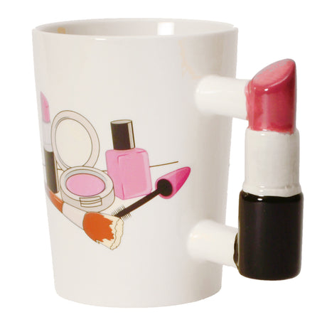 Beauty 3D Kaffeebecher mit Lippenstift als Griff
