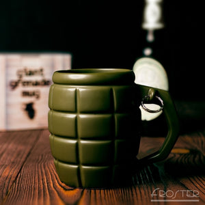 XXL Handgranate Kaffeebecher mit ca. 700ml Fassungsvermögen in olivgrün