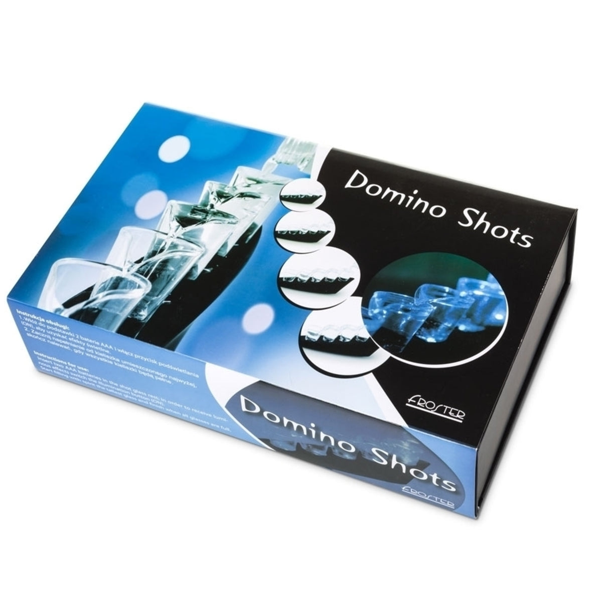 Domino Shots Schnapsgläser im 5er Set mit LED-Ständer