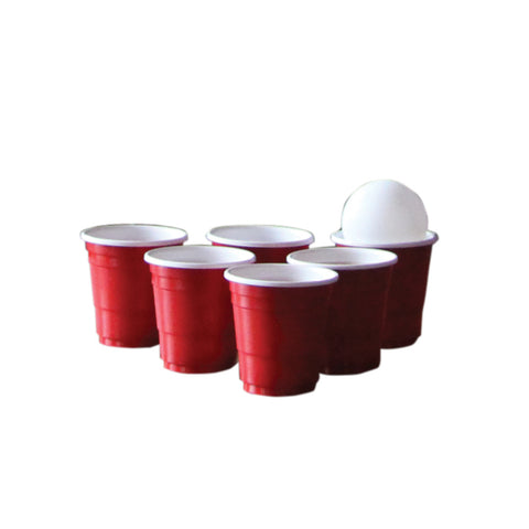 Shot Pong Trinkspiel mit 12 Bechern und 2 Bällen