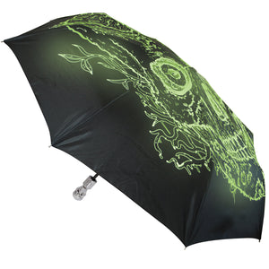 Totenkopf Regenschirm mit Glow in the Dark Effekt
