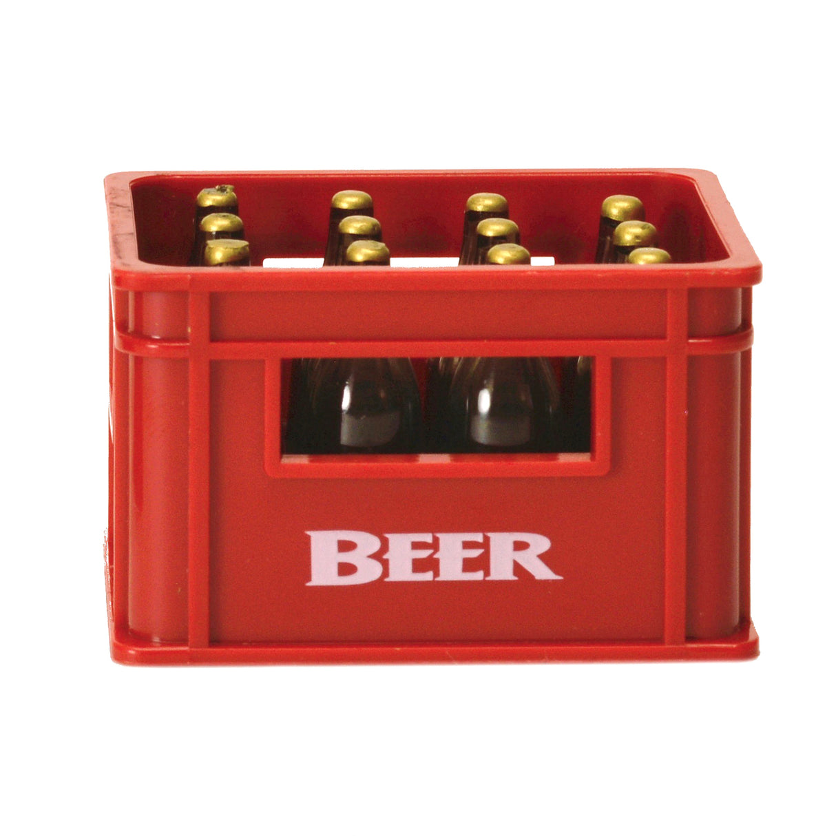 Bierkiste Flaschenöffner mit Magnet in rot