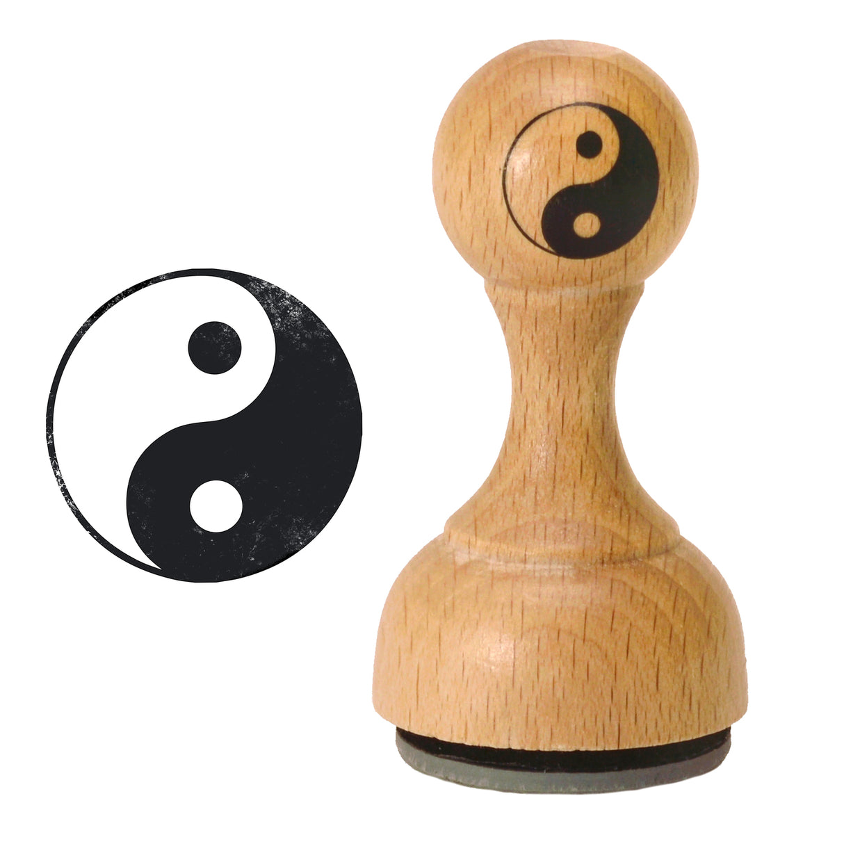 Yin und Yang Holzstempel