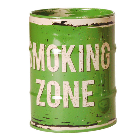 Ölfass - Smoking Zone Aschenbecher in grün