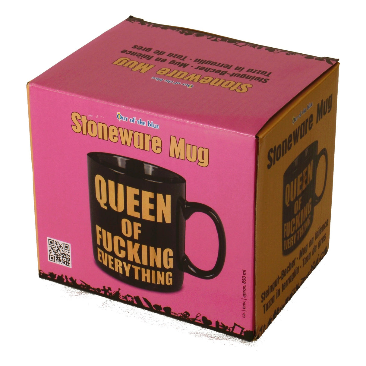 Queen of Fucking Everything XXL Kaffeebecher mit goldener Schrift