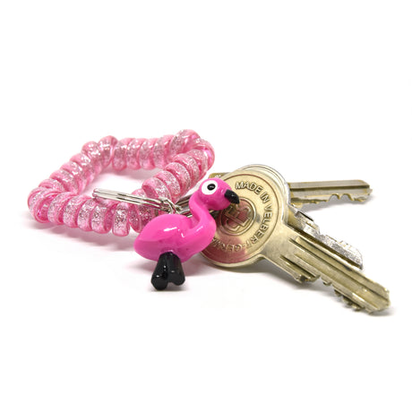 Flamingo Schlüsselanhänger mit Telefonschnur