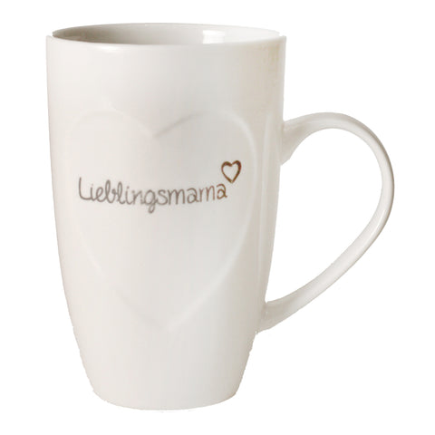 Lieblingsmama Kaffeebecher mit Herzvertiefung