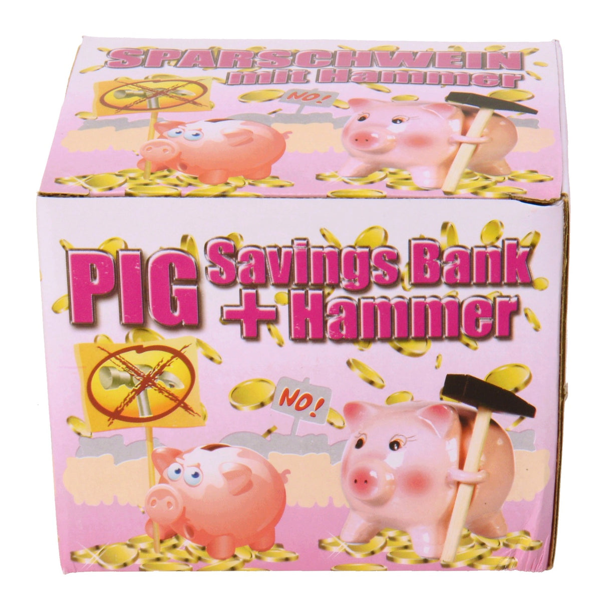 Schweinchen Spardose mit Hammer