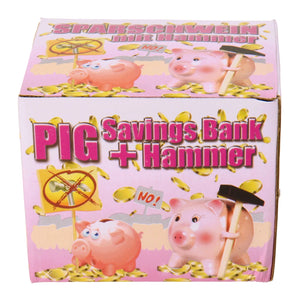 Schweinchen Spardose mit Hammer