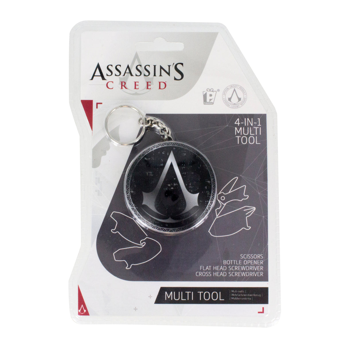 Assassin's Creed Schlüsselanhänger Universalwerkzeug mit 4 verschiedenen Funktionen