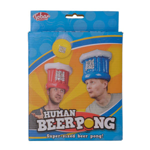 XXL Beer Pong Trinkspiel mit aufblasbaren Hüten und Ball