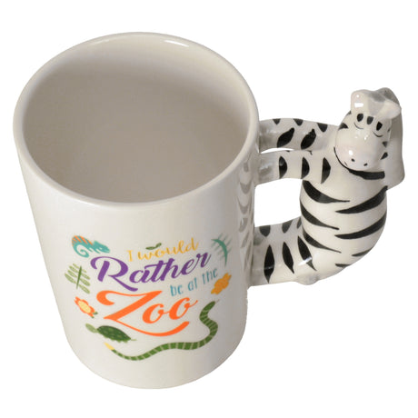 Zebra 3D Kaffeebecher mit Zebra als Griff