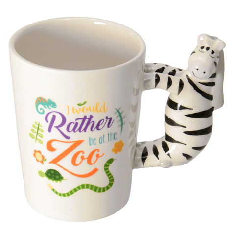 Zebra 3D Kaffeebecher mit Zebra als Griff