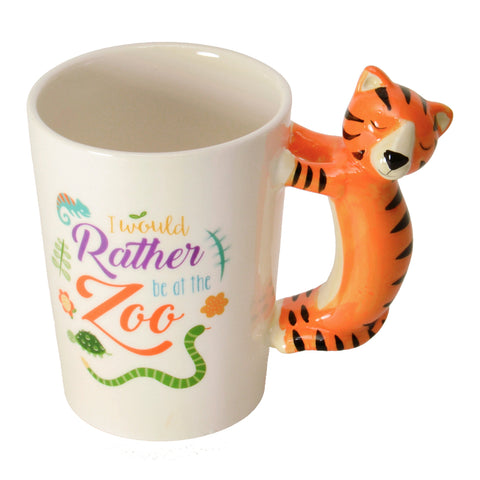 Tiger Kaffeebecher mit Tiger als Griff