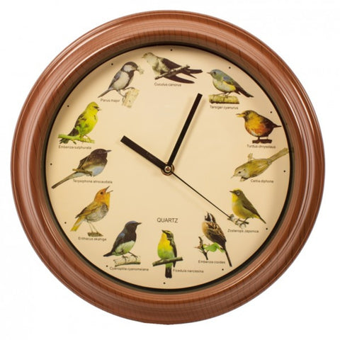 Wanduhr mit Vogelstimmen