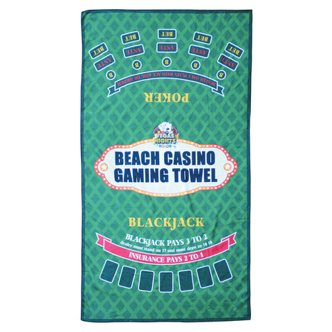 Strand Casino Poker und Blackjack Badetuch