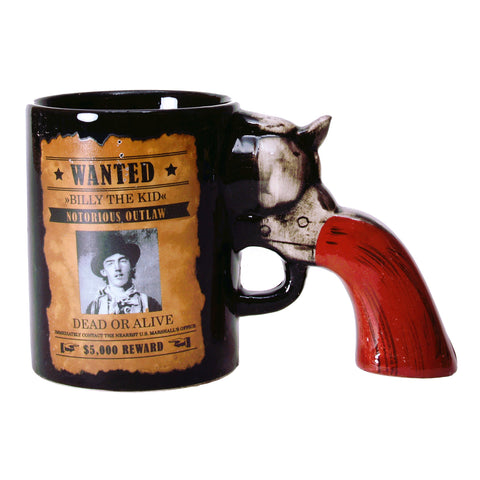 Wilder Westen Kaffeebecher mit Revolver als Griff