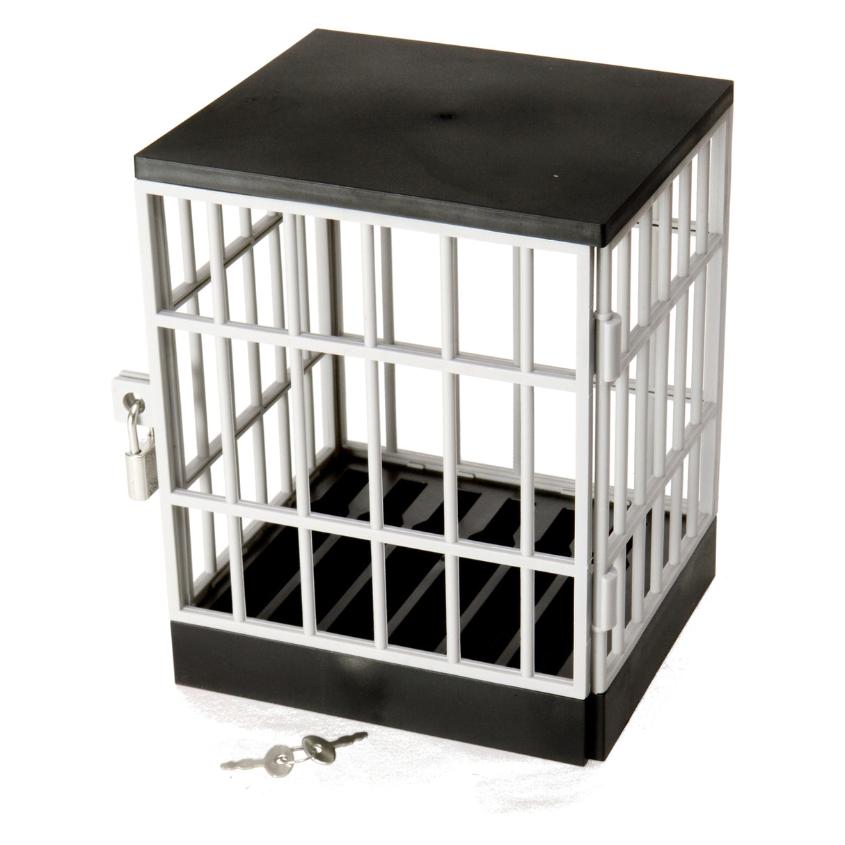 Handy-Käfig aus Metall mit Vorhängeschloss, schwarz