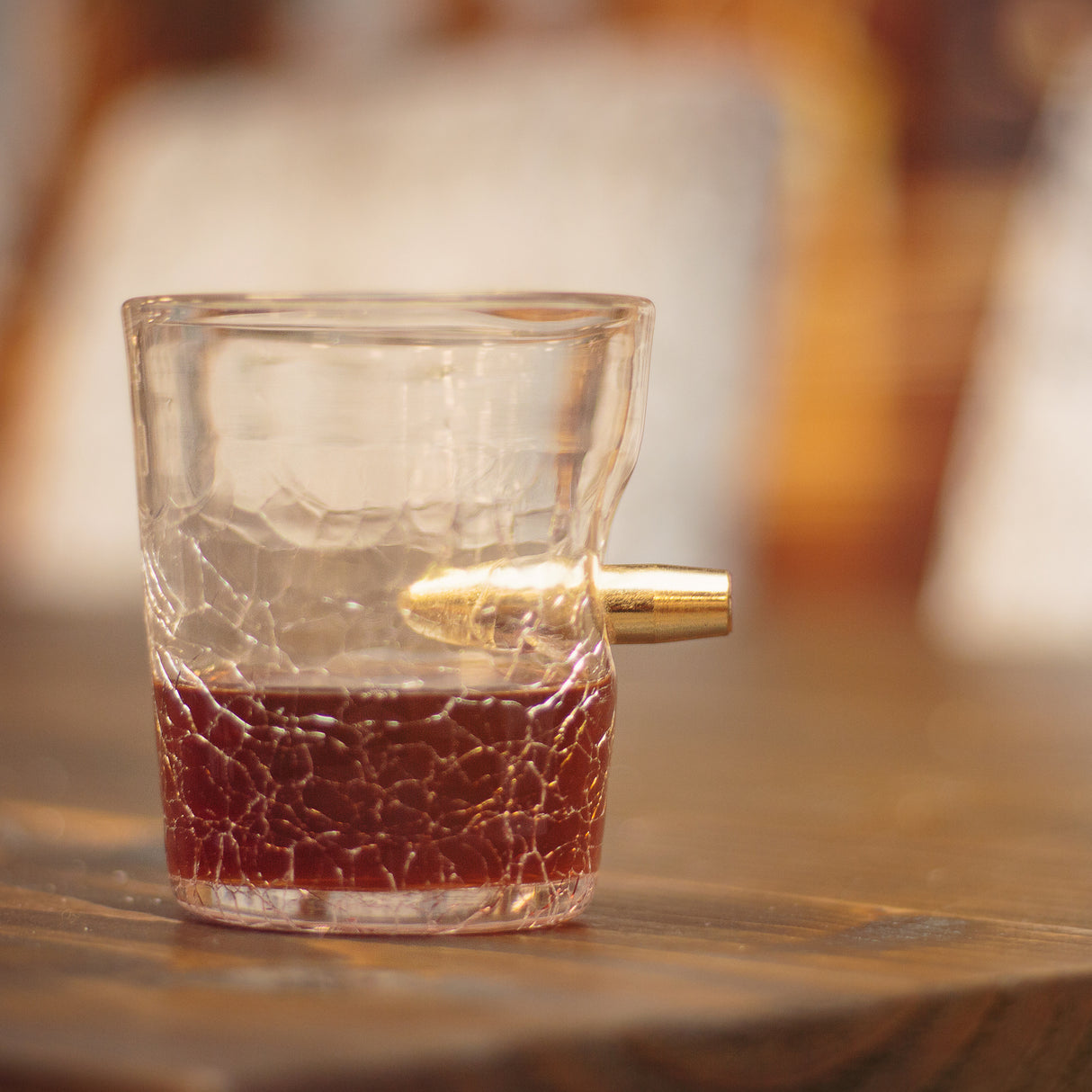 Volltreffer Whiskeyglas mit Patrone im Glas
