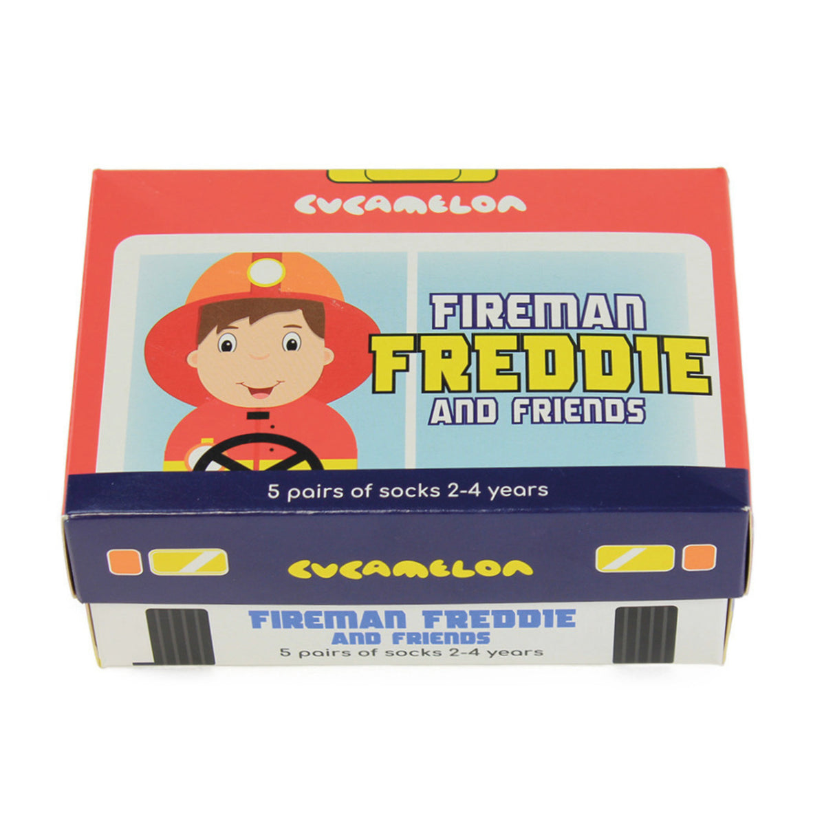 Feuerwehrmann Freddie und Freunde Cucamelon Socken für Kleinkinder (5 Paar)