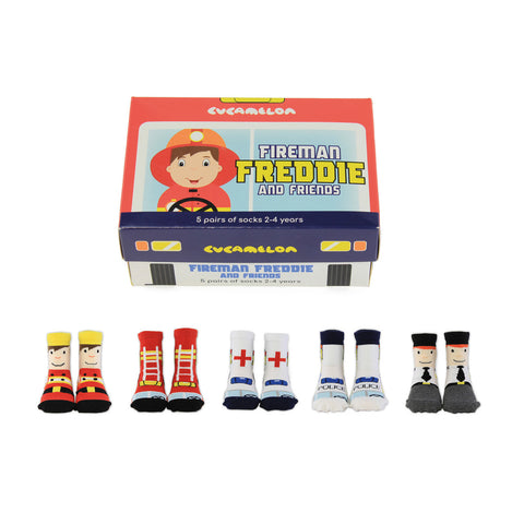 Feuerwehrmann Freddie und Freunde Cucamelon Socken für Kleinkinder (5 Paar)