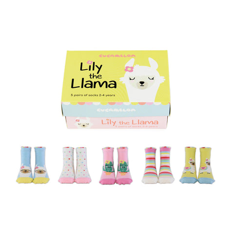 Lily das Lama Cucamelon Socken für Kleinkinder (5 Paar)