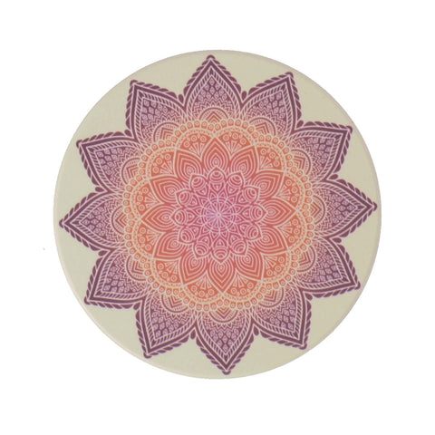 Mandala Variante D Untersetzer aus Keramik mit Korkboden
