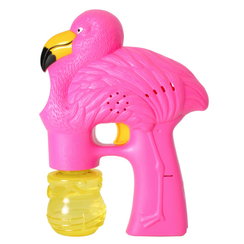 Flamingo Seifenblasenpistole mit Musik und Licht in rosa