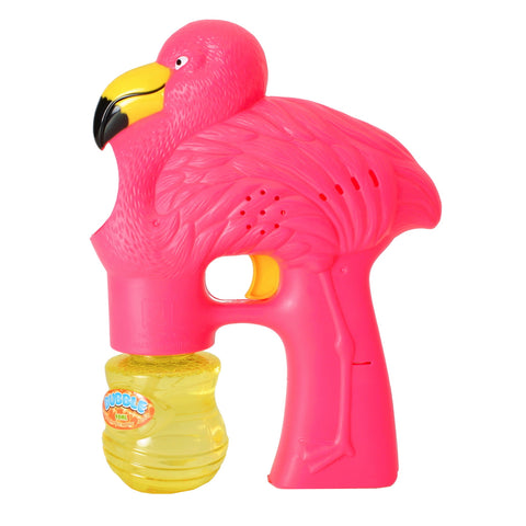 Flamingo Seifenblasenpistole mit Musik und Licht in pink