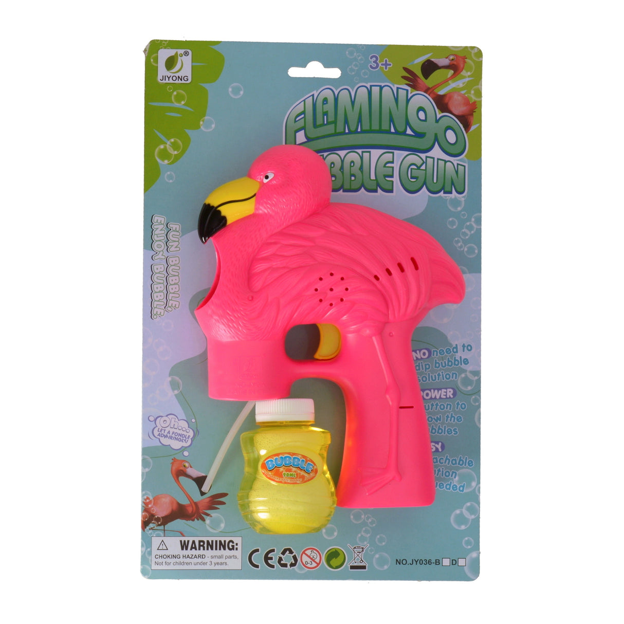 Flamingo Seifenblasenpistole mit Musik und Licht in pink