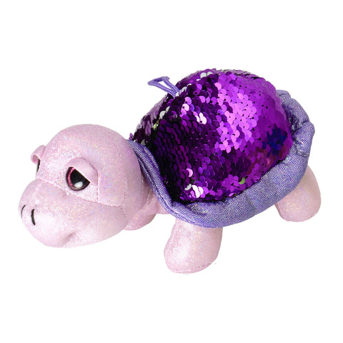 Schildkröte mit Pailletten Mini Kuscheltier in pink