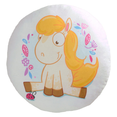 Pony Kissen in weiß