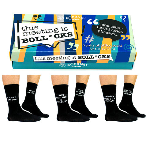 Arbeit nervt Socken mit Geschenkverpackung in 39-46 (3 Paar)