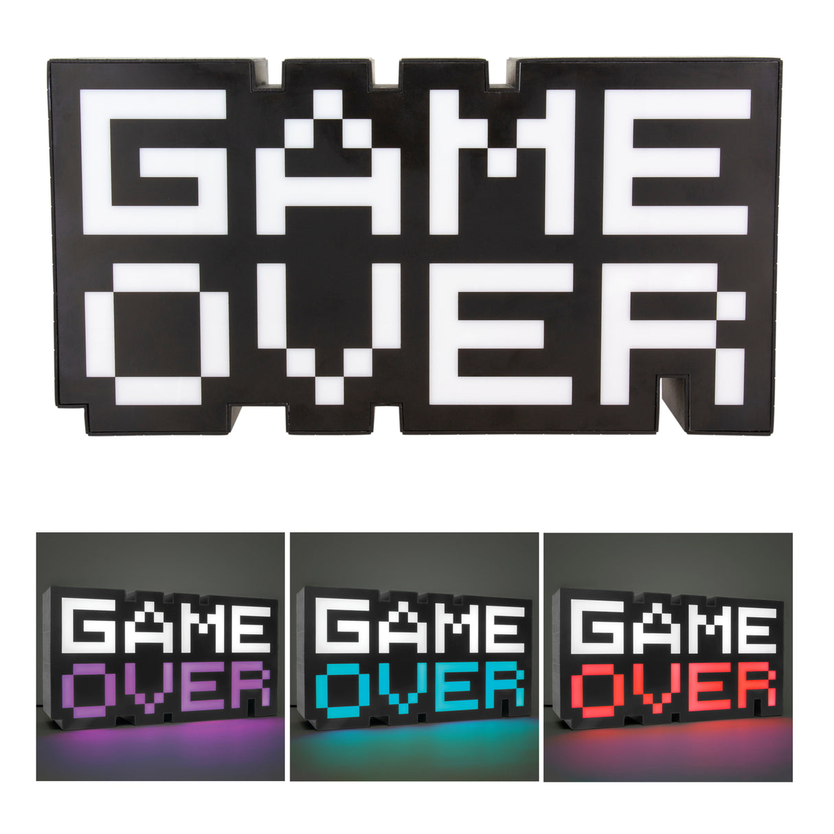 Game Over Retro Dekolampe mit Farbwechsel