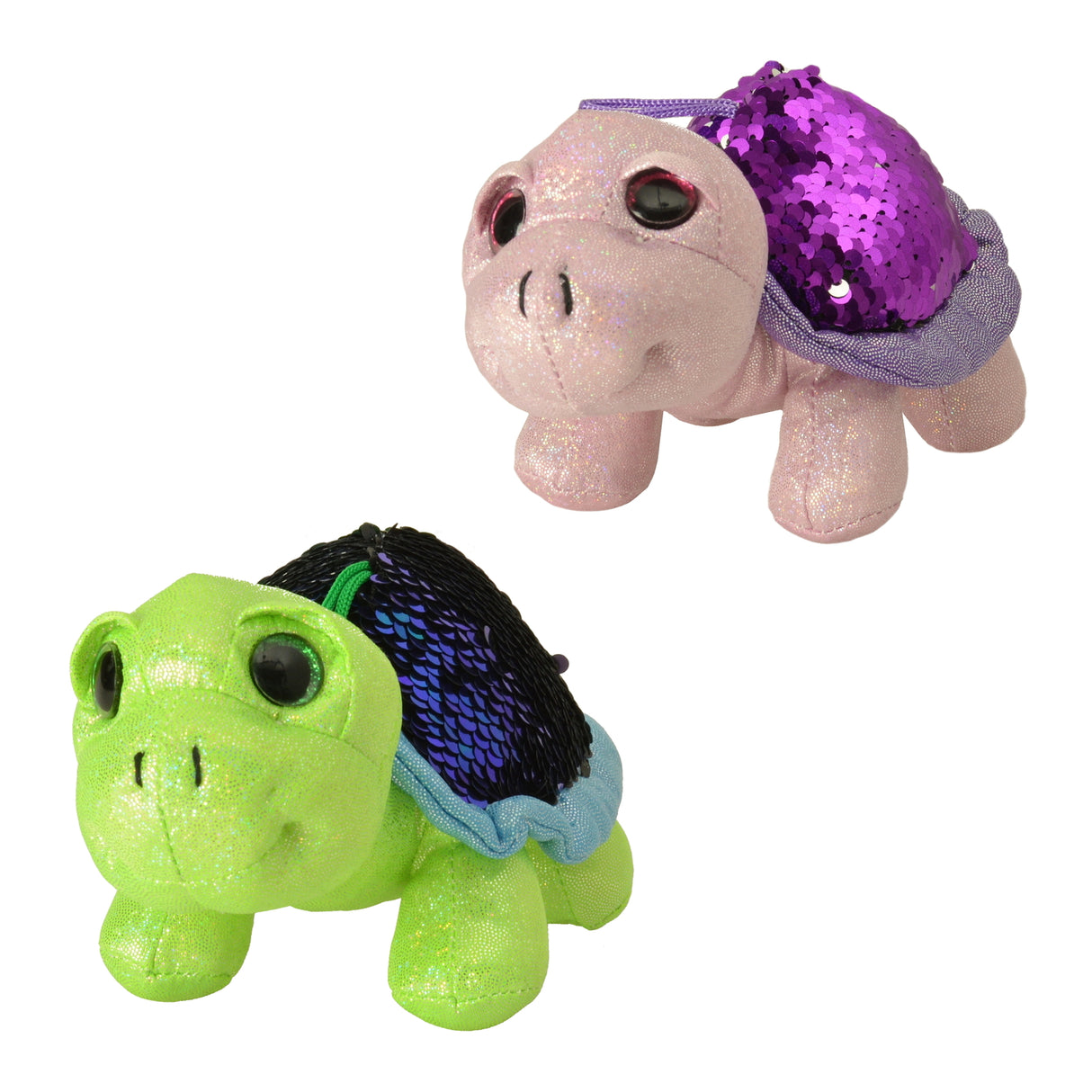Schildkröte mit Pailletten Mini Kuscheltier in pink